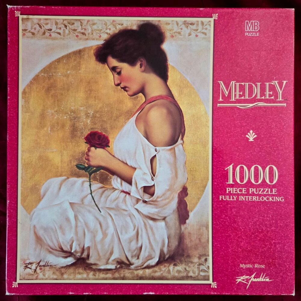 Mystic rose, 1000 piece puzzle, Milton Bradley Puzzle, Hasbro